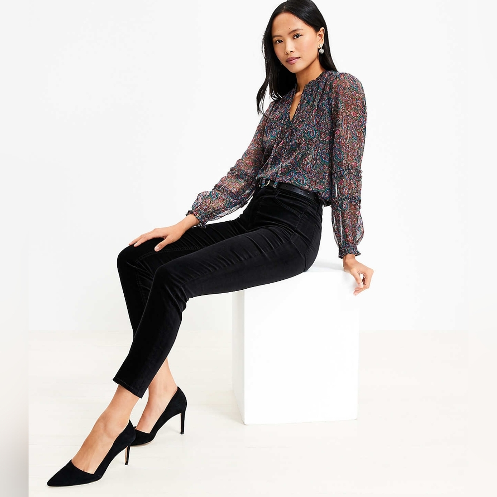 Ann Taylor Loft Velvet Super Skinny Jeans